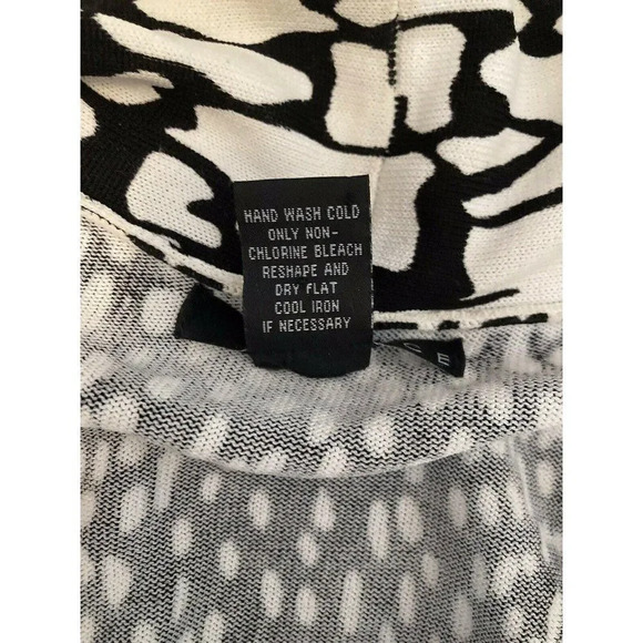 Grace Small Black White Animal Print Knit Cardigan - Picture 10 of 10